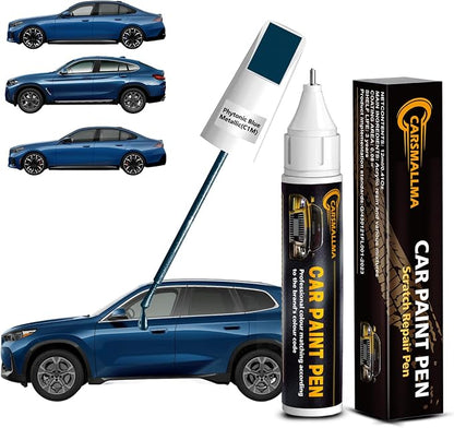 C1M Phytonic Blue Metallic Car Touch Up Paint for BMW, Color Accurate Car Paint Scratch Repair Pen Kit Quick & Easy Fix Vehicle Chips and Automotive Nicks Scuff