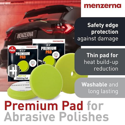 menzerna High Gloss Swirl Remover Kit I Car polishing Set with Menzerna Super Finish 3800 (8oz) and 3.5 Inch Polishing Pad I Brillant Gloss Kit for All Types of Vehicles