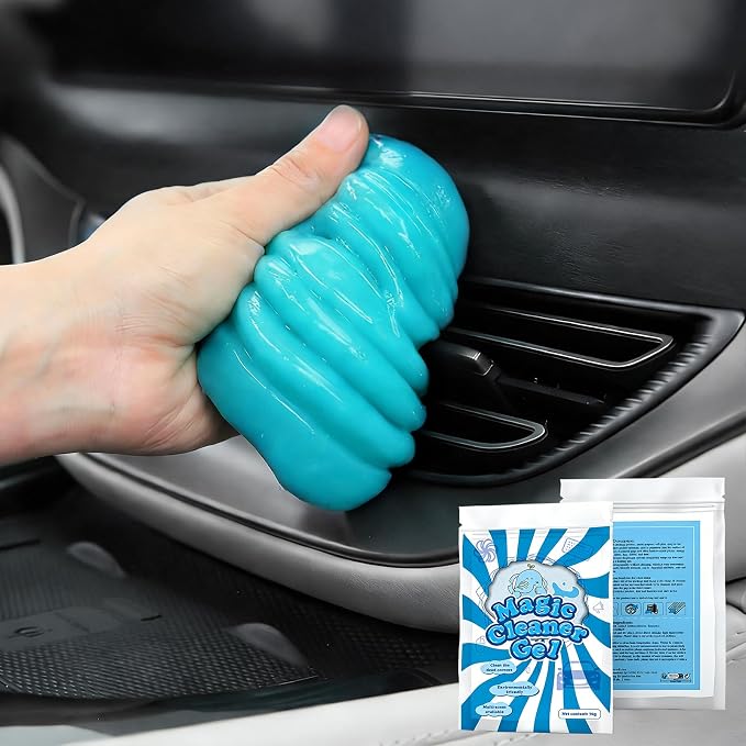 Car Cleaning Gel Car Cleaning Putty Car Putty Auto Detailing Tools Car Slime Cleaner Dust Cleaning Gel for Car Interior Cleaner Car Cleaning Supplies Cleaning Kit Car Accessories Blue
