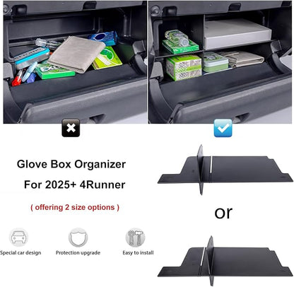 JDMCAR 2PCS Hidden Storage Box and Glove Box Organizer Compatible with 2025 2026 Toyota 4Runner Accessories