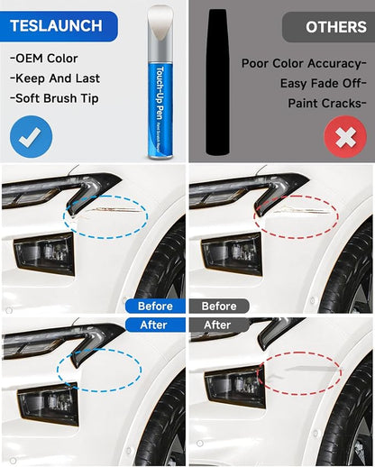 UG White Platinum Metallic Touch Up Paint Compatible with Ford Exact Match Touch Up Paint Car Scratch Repair