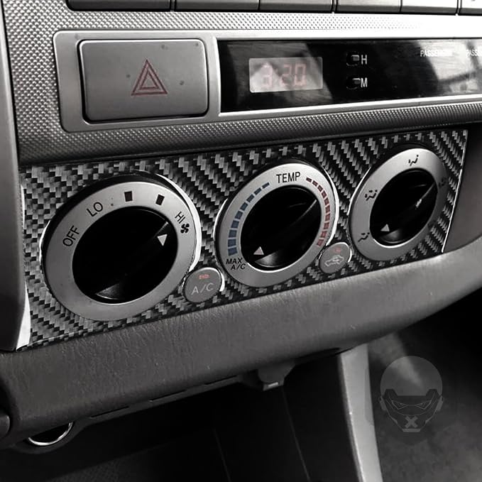 NVCNX Real Premium Carbon Fiber for Toyota 2nd Gen Tacoma Accessories 2005-2015 2006 2007 2008 2009 2010 2011 2012 2013 2014 Car Dash AC Climate Control Panel Cover Interior Trim Sticker Decal 1PC