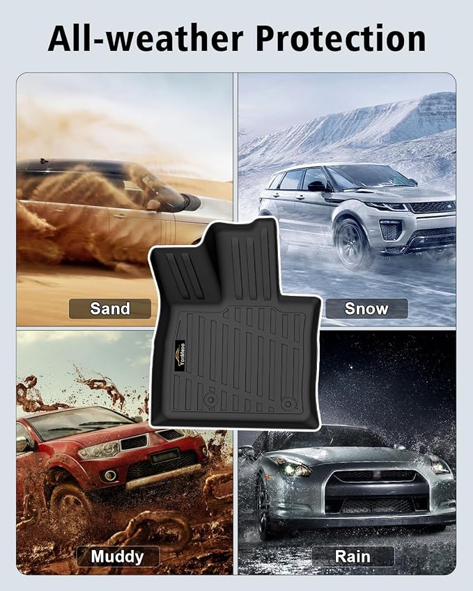 Floor Mats & Cargo Mat & Backrest Mat Custom for Toyota RAV4 Hybrid 2026 (Not for Cargo Area with Subwoofer) (Not for Phev), Door Sill Guards, All Weather TPE Floor Liners for RAV-4 2026 Accessories