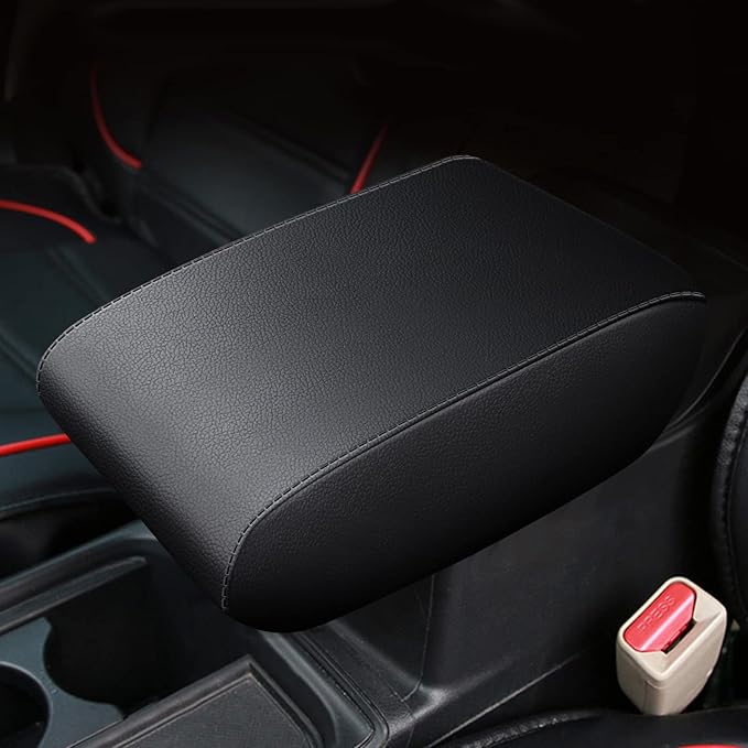 AOMSAZTO Console Covers for 2012 2013 2014 2015 2016 Honda CRV Armrest Covers for Honda CR V Black with Black Stiches
