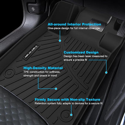 Floor Mats & Cargo Liner & Backrest Mat for 2021-2025 2026 Buick Envision All Weather Protection TPE Rubber Floor Liner for Envision Full Set Mat Automotive Accessories, Black