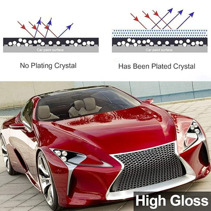 High Gloss 12H 3D Diamond Hardness Nano Super Ceramic Automotive Coating car kit,Hocossy Anti-Scratch Super Hydrophobic Liquid Pro Premium Ceramic Car Coating Paint Sealant Protection-30ml