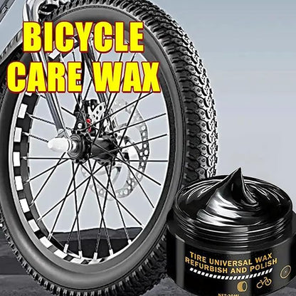 Tire Wax - Wheel Shine Paste, Rim Polishing Cream | Car Detailing Dressing Solution Bike Rubber Restoration Cleaner surfece treatmant Outdoor Gloss Finisher Auto Maintenance Product Use