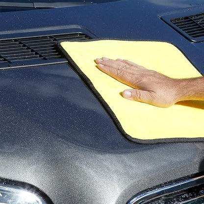 Premium Edgeless Microfiber Cleaning Cloths, 6 Pack| 12” x 12” All Purpose Hand Towels for Car Washing and Detailing, Housewares, Windows, Bathrooms, Electronics | Reusable Home & Auto Towel Set
