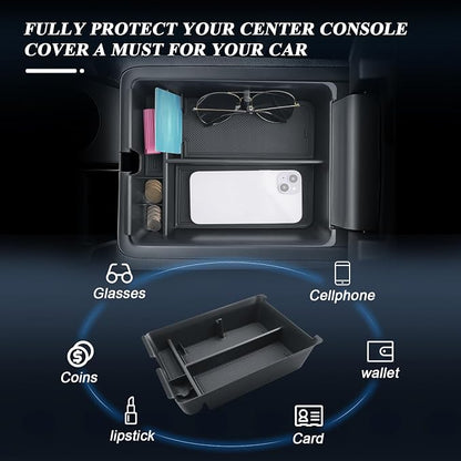 BIBIBO 2026 Pilot Center Console Organizer for 2026 Honda Pilot Sport/EX‑L/Touring/TrailSport/Elite/Touring Blackout/Black Edition Console Tray 2026 Honda Pilot Insert Glove Pallet Organizer