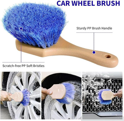 Wontolf 62'' Car Wash Brush Kit with Long Handle, Microfiber Car Wash Mop Mitt, Car Cleaning Detailing Kit, Exterior Interior Car Cleaning Supplies for Cars RV Truck Boat