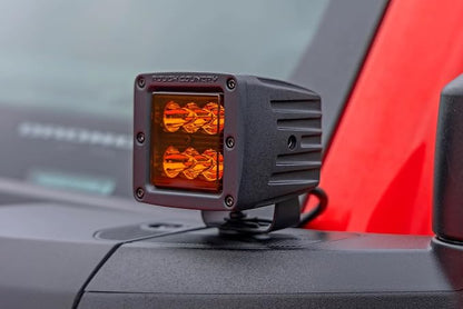 Rough Country 2 Inch Black Series LED Light Pods | Spot | Amber - 70903A