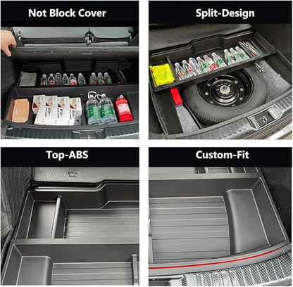 Heavy-Duty Trunk Organizer for 2023-2025 Honda CR-V, Insert Cargo Rear Hatch Hidden Storage Box fits CRV EX EX-L LX Touring Accessories