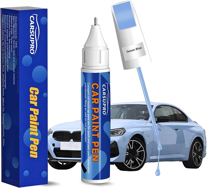 Blue Touch Up Paint for Cars,Car Paint Touch Up Pen for Deep Scratches,Car Scratch Repair Pen Auto Scratch Remover for Easy to Use and Fix(Ocean Blue)