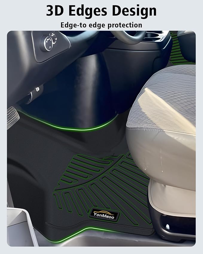 Floor Mats Custom for Chevy Express & GMC Savana 2015-2023 All Weather TPE Rubber Protection 1st Row Anti-Slip Automotive Floor Liners for Chevrolet Express 1500/2500/3500 Van Accessories- 1 PCS