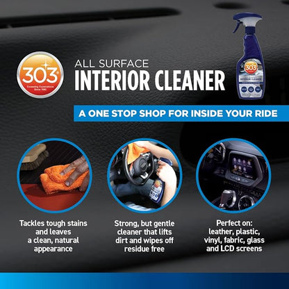 Cleans interior surfaces with a residue-free finish. Safe on touchscreens, LCDs, and glass.
