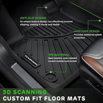 Floor Mats for Lexus RX 2010-2015 Upgrade Trunk Mat All Weather TPE Floor Liners Fit for Lexus RX350/RX450h 1st & 2nd Row and Cargo Liner Anti-Slip Full Set Car Mats