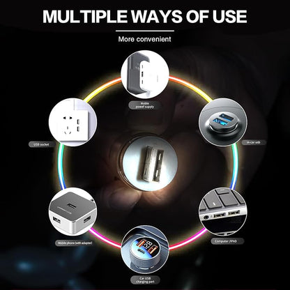 Mini USB Touch Control LED Ambient Light -4 Lighting Modes (Stable/dimmable SOS, Slow Flash, Breathing) Suitable for car interiors, Homes, Camping, and Party Decorations Snaptrol(Pink)