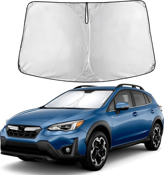 EcoNour Windshield Sunshade Compatible for Subaru Crosstrek 2018-2023 2024 2025 2026, Sun Visor for Front Windshield & Window Sun Shade Cover, UV Heat Blocker & Protector, Car Accessories