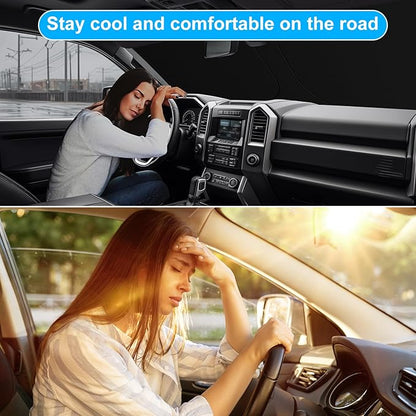 Car Sun Shade for 2015-2020 2021 2022 2023 2024 2025 2026 Ford F150 Windshield Sun Shade, Sun Visor Windshield Screen Cover for F150 Front Window Sunshade Foldable Auto Interior Accessories