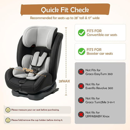 YOREPEK Padded Carseat Travel Bag, Car Seat Travel Cover Backpack with Shoulder Straps, Gate Check Car Seat Bag, Baby Airplane Travel Essentials