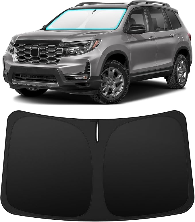 INSAUTO Custom Fit Windshield Sun Shade Accessories for Honda Passport 2019-2026, Foldable Front Window Sunshade, UV & Heat Reflector, Keeps Interior Cool, Includes Storage Bag