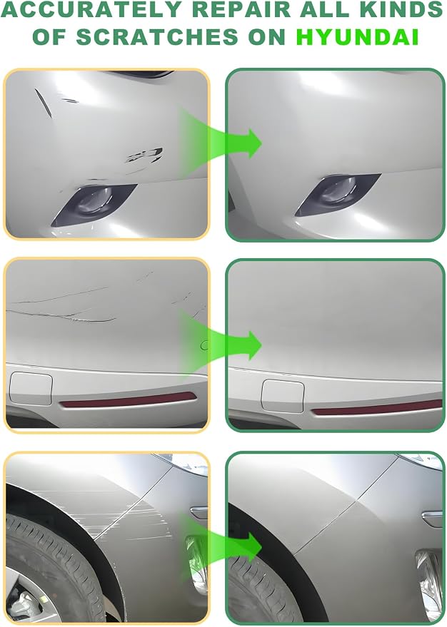 W6H Serenity White Pearl Touch Up Paint for Hyundai, Color Accurate Car Paint Scratch Repair Pen, Quick & Easy Fix Automotive Chips and Nicks