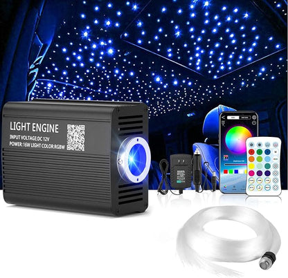 Twinkle Starlight Headliner Light-1000pcs* 0.02in* 9.8ft Fibers kit | Twinkle Effect,APP/Remote Control ,Sound Activated ,Muisc Sync ,for Car Home Star Ceiling Decor