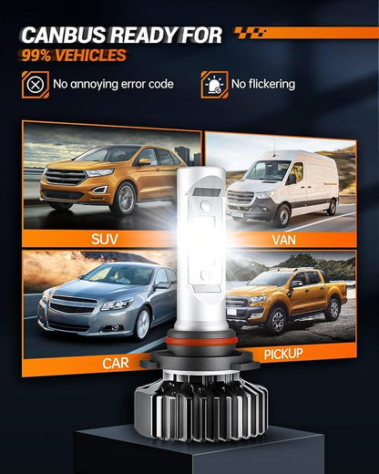 SEALIGHT H8/H9 and 9005/hb3 Fog Light, 60,000LM ATV 6 Times Brightness Fog Bulbs,Easy Plug-N-Play Fog Bulbs, Pack of 4