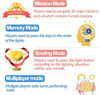 Intoypad Pop The Target! Handheld Speed Push Game Machine: A Fun Multiplayer Game for Family. Sensory Fidget Toy Christmas Toys Gifts for 6 7 8 9 10 11 12 Years Old Kids Road Trip Car Games Kids White
