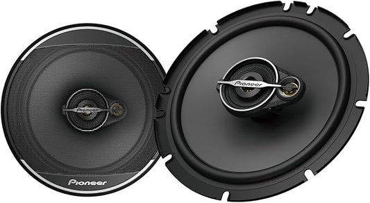 Pioneer A-Series Standard TS-A1671F 6.5” 3-Way Speakers (Pair) – 320W Max, Balanced Sound + Smooth Treble, Enhanced Bass, Ideal Factory Upgrade, Installation Adaptors Included
