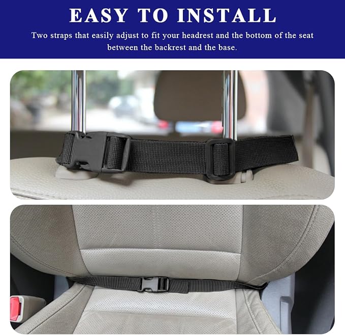 Sun Walker Car Seat Back Organizer, Sag Proof Nylon Vehicle Seat Back Tactical Panel Storage Bag, Universal Backseat Hanger Pad Modular Storage Organizer for Cars Trucks SUVs