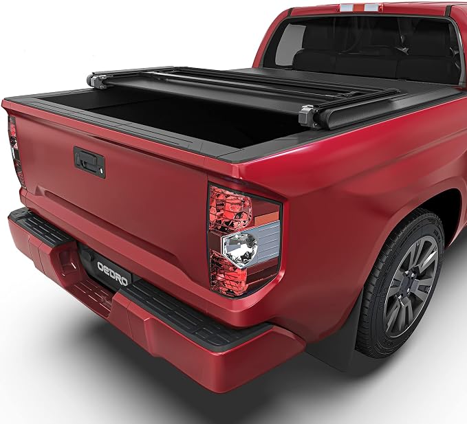 OEDRO Soft Tri-fold Truck Bed Tonneau Cover Compatible with 2022 2023 2024 2025 2026 Toyota Tundra(Excl.Trail) 5.5 ft Bed with Deck Rail System