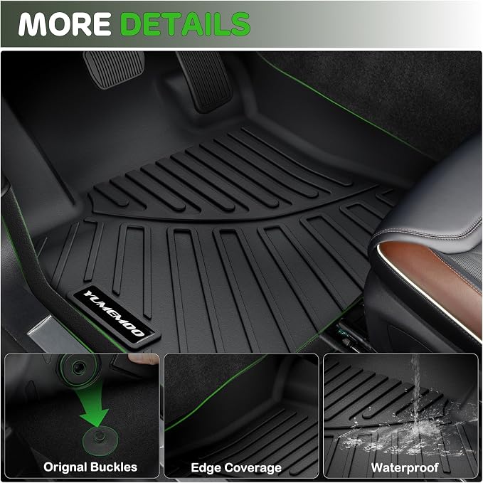 Floor Mats for 2011-2016 Hyundai Elantra Upgrade Trunk Mat All Weather TPE Floor Liners Fit for Hyundai Elantra 1st & 2nd Row and Cargo Liner Anti-Slip Full Set Car Mats(Not Fit GT or Touring Models)