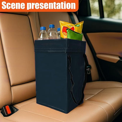 YoRise Foldable Car Trash Can, Multipurpose Waterproof Auto Back Seat Hanging Garbage Organizer, Large Capacity Leak-Proof Vehicle Interior Storage Bag Accessories for Cars, SUVs, Trucks (Cyan)
