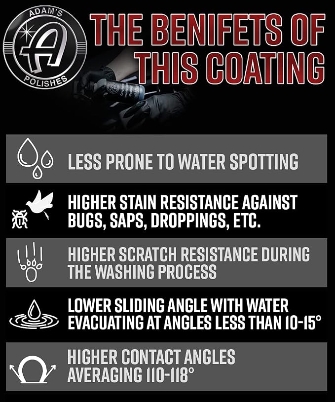 Adam's Polishes Graphene Ceramic Spray Coating - Sprayable Graphene Oxide Ceramic Coating for Cars, Boats, RV's & Motorcycle | Adds Extreme Gloss, Depth, Shine & Protection