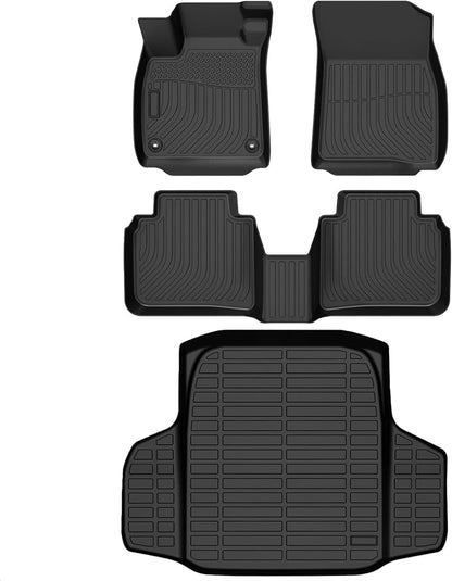 VIWIK Floor Mats Fit for Honda Accord Sedan 2025-2023 (Include Hybrid Models) Heavy Duty Protection, TPE Anti-Slip Car Mats All Weather Custom Floor Liners for Accord 2023 2024 2025