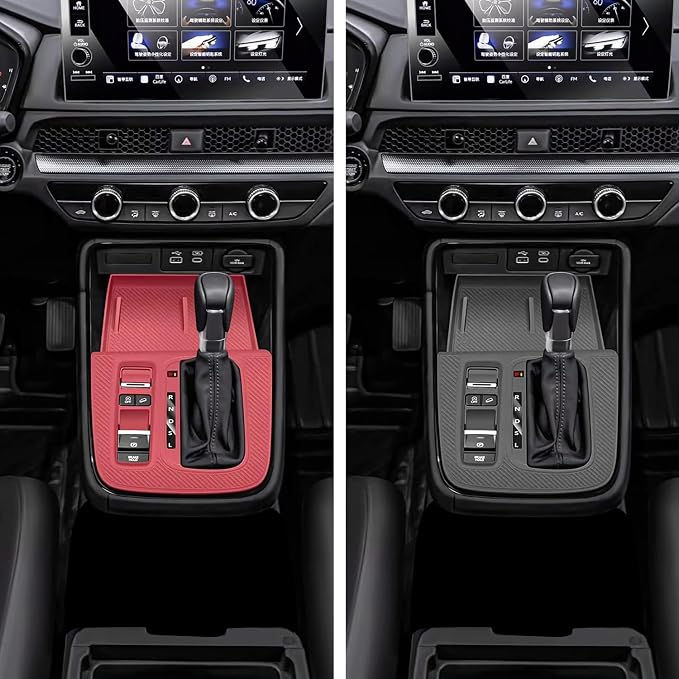 Temmis Center Console Silicone Organizer Wrap for Honda CRV 2023-2026 (Gasoline & Hybrid), Full-Wrap Center Consel Electrostatic adsorption Cover for Honda CRV-Black