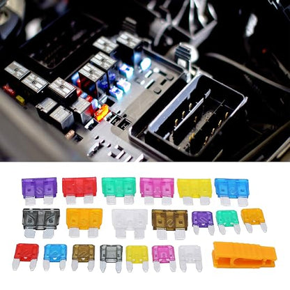 220Pcs Assorted Automotive Kit with Insulation Safety Box for Car Circuit Protection ABS Material Various Sizes Including Medium and Small