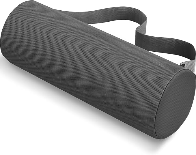 CushZone Seat Cushion, Lumbar Roll Support Pillow for Office Chair, Car, Gaming Chair, Memory Foam Back Cushion with Washable Cover for Relieving Back Pain & Improving Posture,Grey