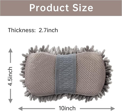 4 Pack Car Wash Mitt, BELPAIR Microfiber Sponge Cleaning Mitten for Window Cleaner, Non Scratch Sponges Auto Supplies Duster Kit Premium Washing Scrub Foam for Care Tools Foaming Cleaner (Grey)