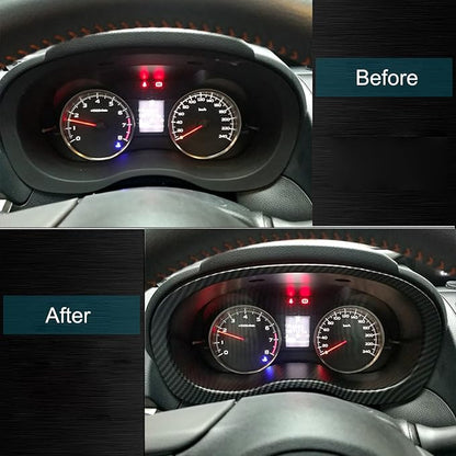 HIGH FLYING for Subaru WRX STI 2015-2021, Forester 2014-2018, XV Crosstrek 2013-2017 Car Interior Accessories Center Consoles Display Frame Cover Trim ABS Carbon Fiber Grain 1pc