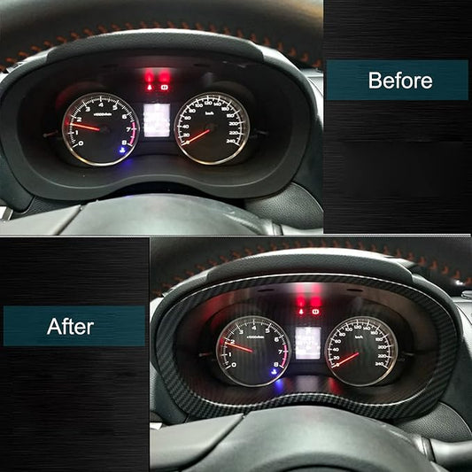 HIGH FLYING for Subaru WRX STI 2015-2021, Forester 2014-2018, XV Crosstrek 2013-2017 Car Interior Accessories Center Consoles Display Frame Cover Trim ABS Carbon Fiber Grain 1pc