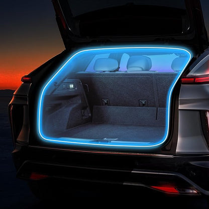 HOLDCY Car LED Strip Lights - Trunk Cargo Ambient Lighting, Ice Blue 7000K, 118.11 inches Flexible Cuttable LED Light Strip, Easy Install, Waterproof, Universal Fit for Car Trunks, SUVs, and Vans
