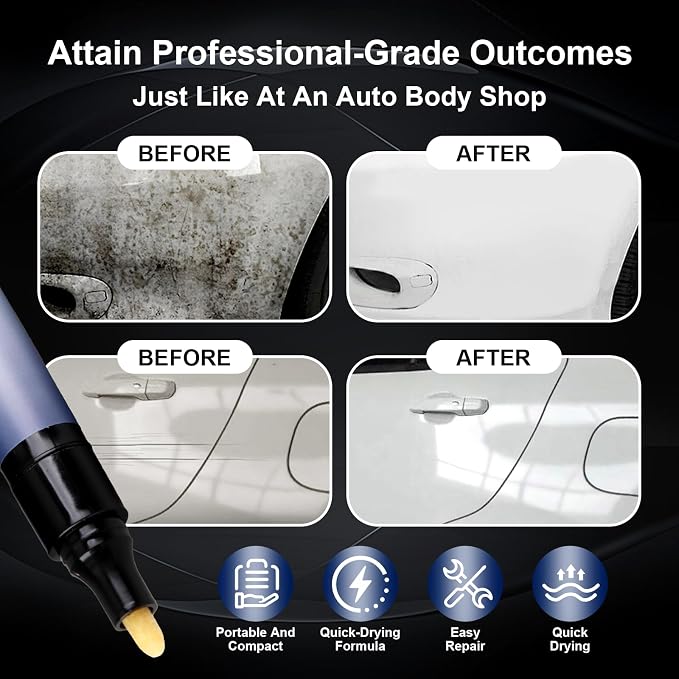 All Cars Magic Pen, 3 PCS Car Scratch Remover for Vehicles, Black Car Paint Scratch Repair, Quick & Easy Paint Repair for All Vehicles, Fix Scratches, Chips & Scuffs Instantly
