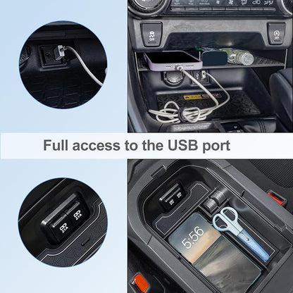 JDMCAR Upgraded Center Console Organizer Compatible with Toyota RAV4 2025 2024 2023 2022 2021 2020 2019 Interior Accessories, Gear Shift Storage Tray Secondary Box Insert Divider - 2pcs