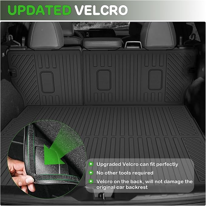 Floor Mats for 2026 Subaru Crosstrek Hybrid Upgrade Trunk Mat with Backrest Mat All Weather TPE Floor Liners Fit for Subaru Crosstrek Hybrid Odorless Anti-Slip Full Set Car Accessories(Not Fit Gas)