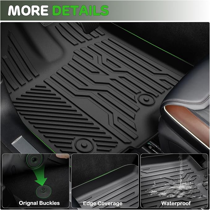 Floor Mats for 2013-2020 Toyota Sienna Only 7 Seats Upgrade Trunk Mat All Weather TPE Floor Liners Fit for 2020 Sienna 1st & 2nd & 3rd Row and Cargo Liner Anti-Slip Full Set Car Mats
