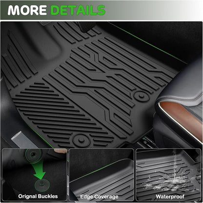 Floor Mats for 2013-2020 Toyota Sienna Only 7 Seats Upgrade Trunk Mat All Weather TPE Floor Liners Fit for 2020 Sienna 1st & 2nd & 3rd Row and Cargo Liner Anti-Slip Full Set Car Mats