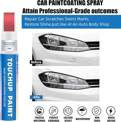 Rapid Red Metallic Tinted Clearcoat(D4) Touch Up Paint Compatible with Ford 2-in-1 Car Scratch Repair Pen for Rock Chips, Door Scratches&Paint Nicks Exact Color Match Quick Dry DIY Fix for F-150