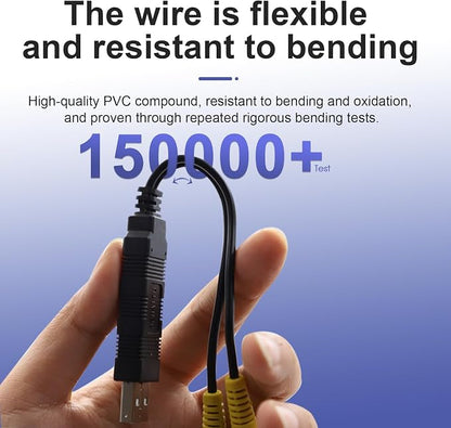 USB to CVBS Video Output Adapter, Supports 2 CVBS outputs, Powered by 5V DC, Compatible only with Android car Audio Systems